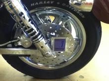 chrome rear swing arm , rear six spoke wheel