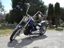 1990 fxstc 89" stroker motor 16" apes on 4" risers S&amp;S CARB shotgun drag pipes..LOUD FAST &amp; COOL!! no directionals, no horn , no wires on bars, moved all switches elsewhere or eliminated them....clean