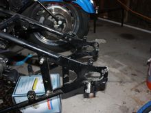 IMG 9062- This is the rear section as you can see it has no place for adjusters so i am replacing them with axle plates that do