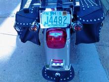 New plate bracket and light relocation kit after.