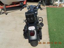 Jun 2012, 11,000mi, Hogrida plate holder, new Michelin Commander II