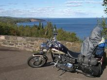 Atop Palisade Head overlooking Lake Superior and Shovel Point on a climbing / camping trip to the North Shore in MN.