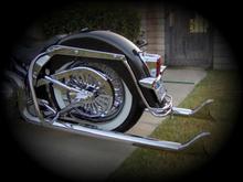 Rear wheel and pulley shadow