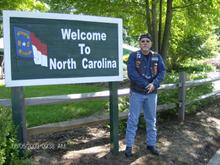 Entering N. Carolina.  Man was it ever beautiful and cool there.