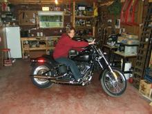 the wife on my bike the day i got it home