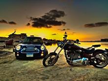 My Car My buddies Bike and Someones boat