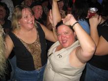 The dance floor is sort of full.
