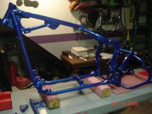 Frame back from powdercoat