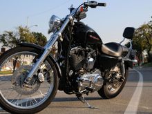 2006 XLC 1200 Vivid Black, hand-polished forks by George "The Wild Brush" pin-stripe artist ( he does allot more than mere pin-striping ).