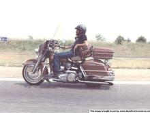 BrownBear &amp; Me on the road in 1993 headed for the 90th HD Reunion.