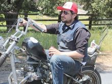 Triumph chopper before the panhead build