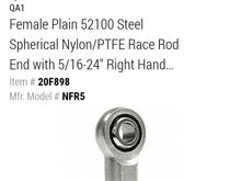 Use you stock linkage rod and jamb nuts. Will never fail. 