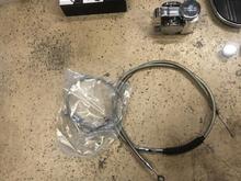 Clutch and brake cables braded lines raped in plastics used good condition