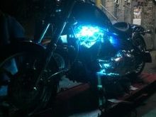 he re did my blue legs, theres also one down by shocks he did after pic, so it hit ground...he installed a nice metal on/off switch....wired and secured wayyy better, tank was off, I didn't have that luxury!!!!!