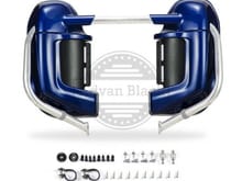 Superior Blue Lower Vented Fairings For Harley Touring Street Electra Glide '83-'16