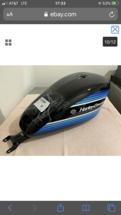 This is the tank I just bought which is a 3.3 gallon I don’t think it will look to much different but will give me the mileage I’m looking for. Once I find a reputable painted I’ll be getting it painted to look like the stock tank. 