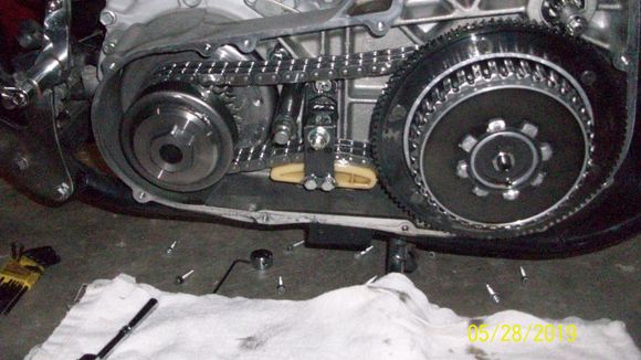 The start of the work with the primary cover off.