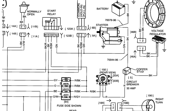 1998 FLSTF Wiring Diagram by Ignition Switch