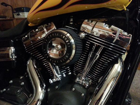 Turned out really nice. It's going to be in the upper 50's tomorrow, my best friend since childhood (I'm 48) is upgrading from a Suzuki to a Road King tomorrow.  There will be some riding done. 
Anybody know where I can borrow a Suzuki to ride?  I want him to know how it feels! Lol!