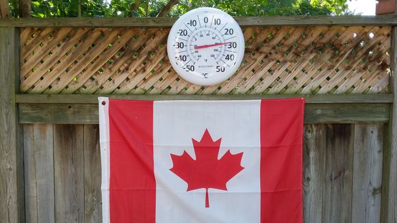 Outside the man cave at 11:30 am.
