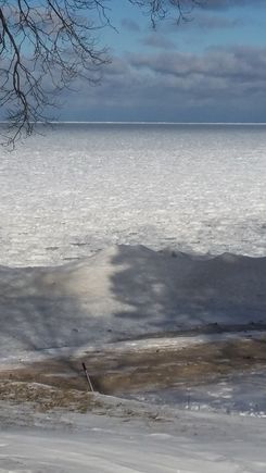 Another of the ice build up on the lake.