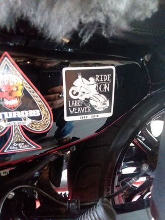 Thanks for the sticker!! May God bring justice for Larry. In the past two years I've stayed in Sikeston once, and camped outside the other time, and i always think of Larry and i never knew him. Sad ordeal. Should never have happened!