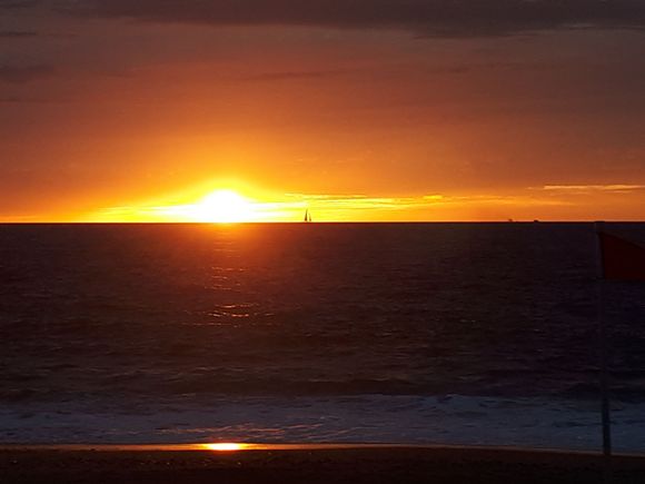 A beautiful sunset taken from the “Sunset Bar”