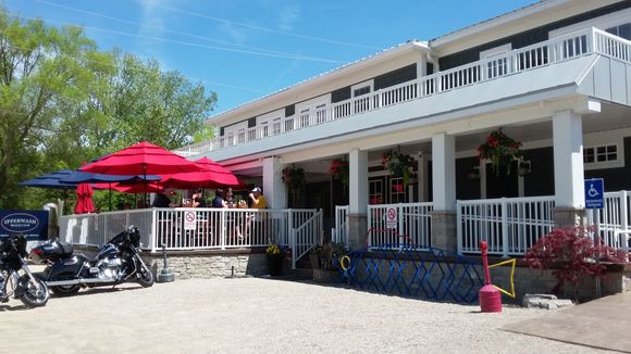 The outside of the Beach Club.