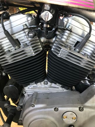 S&S sidewinder 1200 kit I installed. Less weight in the bike after cutting the whole rear end off, and this thing really rips. It’s a lot of fun.