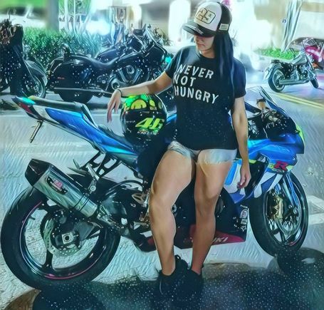 She actually owns this bike and she rides often.