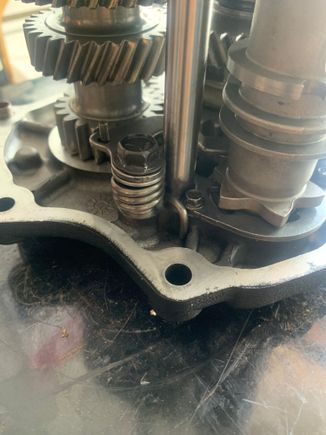 This is the bolt with spring. I made sure this time to tighten it down and she worked great 