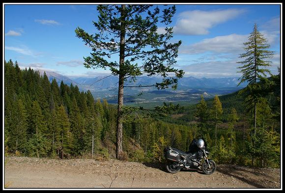 … I was heading up to Mount Baker, which is just south of Cranbrook… But turned around here because I did not have a tire repair kit and it was late in the afternoon… And there was nobody else on the mountain… and I did not want to hike out the 10 miles if I had a problem…
