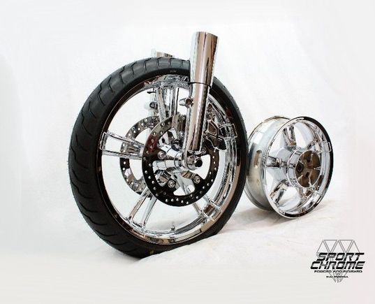 Complete Chrome kit from Sport Chrome with the Mad Wheels Reinforcer included.