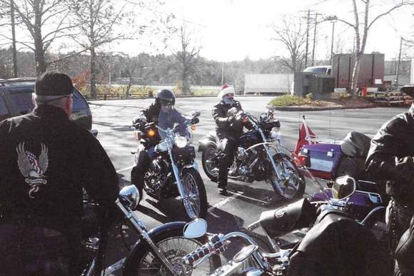 Been riding with my dad since I was about 19. This is from a Toys for Tots run about 10 years ago. He's on his '03 Deuce and I'm on my '02. It's been a blessing to share the miles and the memories riding together.