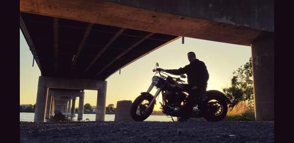 Under a bridge in Iberville village, Quebec province.