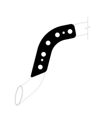 Heat Shield Concept, Black, Perforated