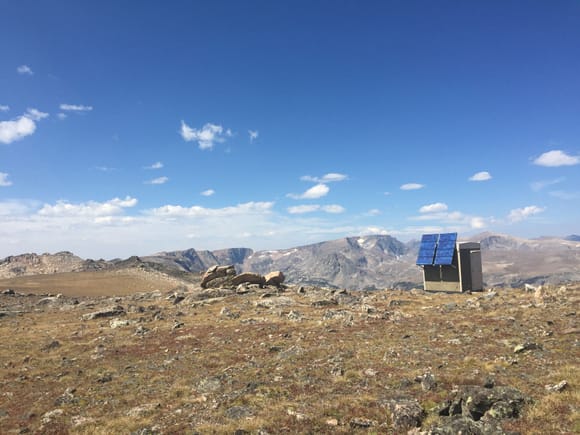 ... And this. I say it is a solar powered outhouse. Door was locked. What do you think?