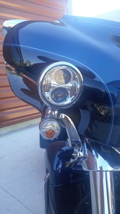 Another view showing The LED driving and amber LED turn signal combo.