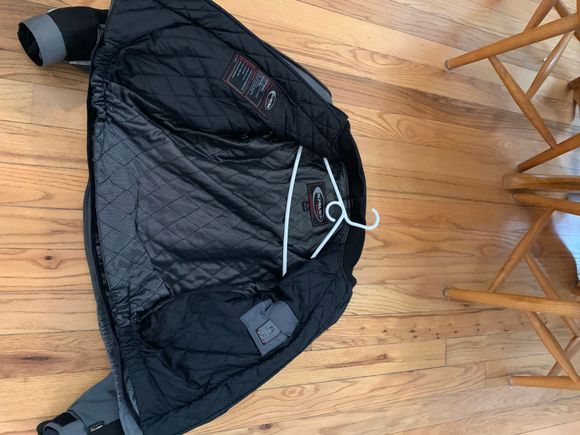 With cool weather and rain liner both inserted..