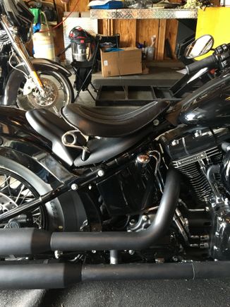 My 2016 Softtail Slim S with the CVO in the background.