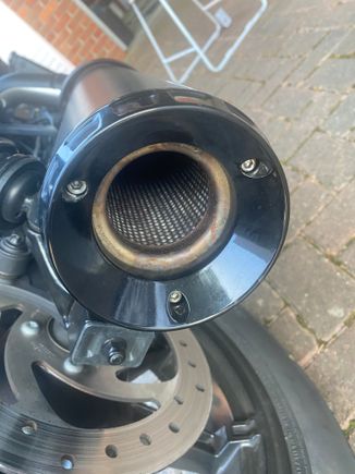 Removed the baffle from the S&S exhaust