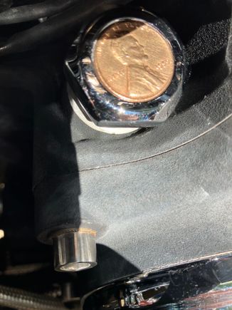 It just so happens that the transmission dipstick for my 08 FXSTC has a depression in it that is the perfect size for a Penny. I decided to find one minted in my birth year of 1959, and believe it or not the very first one I grabbed from my coin jar was a 1959. A little polish and emblem adhesive and I have just one more touch to the bike.