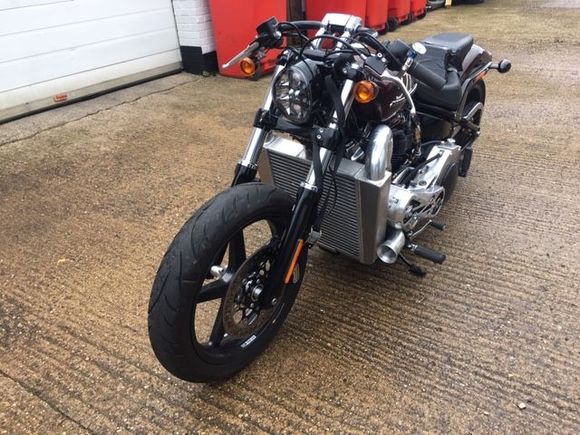 Intercooler is still no wider than the rider, so no real increase in wind resistance. 