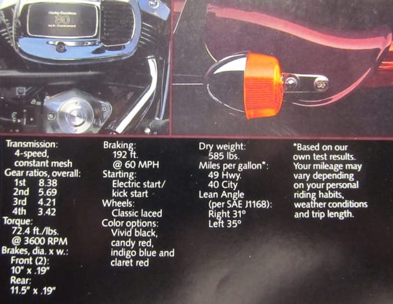 heres the 1983 color options for the normal line up . . .