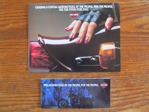 the 1983 Harley Davidson's Model Brochures . . .