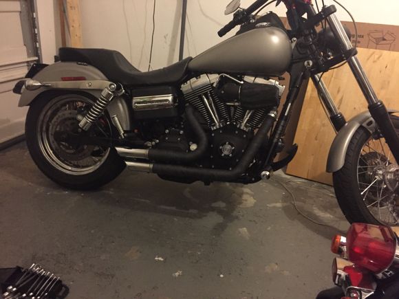 Before I put on the wrinkle black rocker box covers.