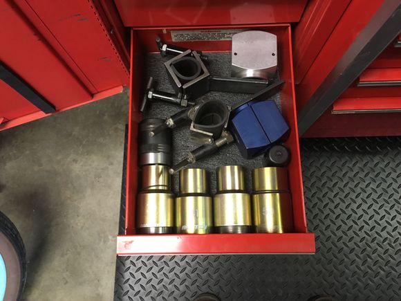 there's a couple of fork tube holders I made in this drawer