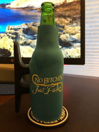 This is the collest beer cozy Ive ever had.

Got it at the St Pete boat show.

