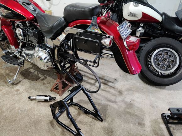 Jack stands made it a lot easier to install the shocks..