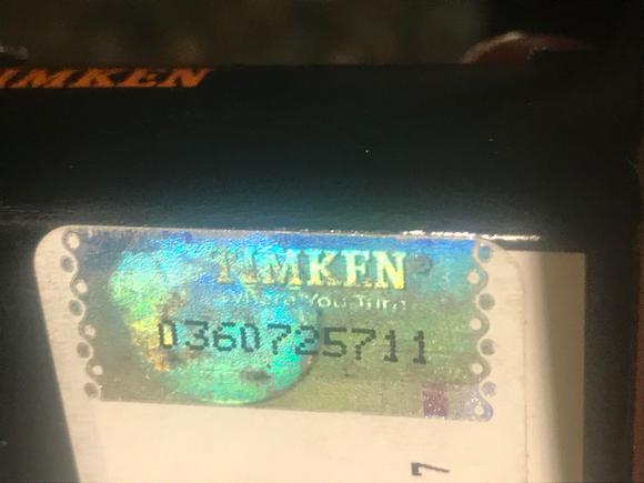 there ONLY legit if they have this security stamp, LOTS OF EBAY FAKE, sorry but if your not paying 40$ a bearing, your most likely getting a china dupe!!